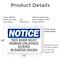 Signmission This Door Must Remain Unlocked During Business, 14 in W x Rectangle, Plastic OS-2PACK-NS-P-1014-L-18601 - alternate 6